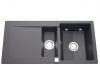 Evier en inox Luisina Epure Leds EVL2811PC 022 finition luisigranit couleur croma 1000x500 avec 1.5 cuves vidage manuel égouttoir réversible