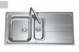 Evier Luisina Funk Inox Luisinox Inox mini-structure Inox mini-structure 500x1000 EV4911IMS