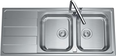 Evier Luisina Funk Inox Luisinox Inox lisse Inox lisse 500x1160 EV4921IL