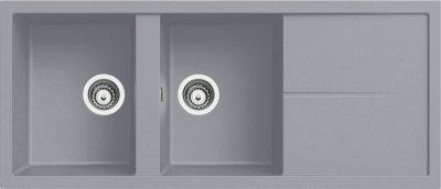 Evier Luisina Maestoso Granit Luisigranit Gris Métal Gris 500x1160 EV9121 022E