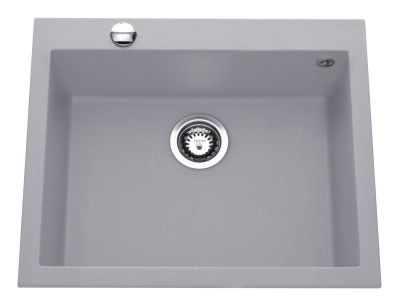 Evier Luisina Quadrille Granit Luisigranit Gris Métal Gris 500x610 EV985 022E