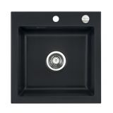 Evier Luisina Succès Céramique Luisiceram Nero Noir 510x510 EV5001009