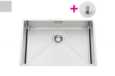 Evier Luisina Vibrato Inox Luisinox Inox nid d'abeille Inox nid d'abeille 450x670 EV55AFIND7