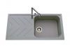 Evier en granit Luisina Arpège EV35011 022 finition luisigranit couleur croma 1000x500 avec 1 cuve vidage automatique égouttoir réversible