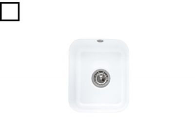 Evier Luisina Cisterna Céramique Luisiceram Stone white Blanc 435x370 EV6704 02 RW
