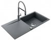 Evier en granit Luisina Epure EV28011 022 finition luisigranit couleur croma 1000x500 avec 1 cuve vidage manuel égouttoir réversible