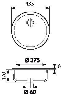 Plan  Evier Luisina Cuves-rondes Inox Luisinox Inox lisse Inox lisse  EV02 IL