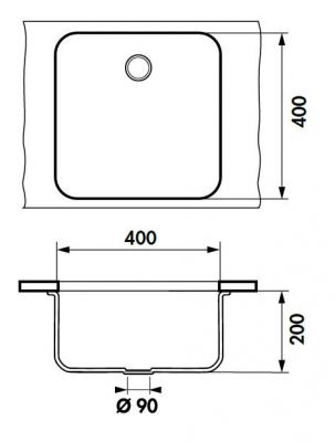 Plan  Evier Luisina Cuves-simples Inox Luisinox Inox lisse Inox lisse 430x430 EVSP39IL1