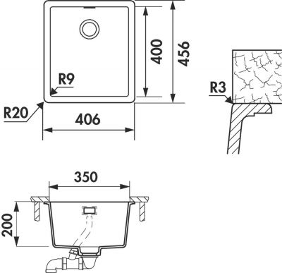 Plan  Evier Luisina Nocturne Luisidiam Luisidiam Puro Noir 456x406 EVSP8000P236