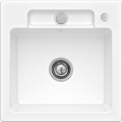 Evier Luisina Siluet-s-flat Céramique Luisiceram Blanc Blanc 510x510 EV33452FR1
