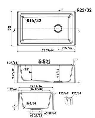 Plan  Evier Luisina Philippe-i Granit Luisigranit Blanc Blanc 508x838 E4710N0ST006