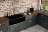 Evier en granit Luisina Esprit Chambord EV9530009 finition luisigranit couleur noir 898x661 avec 1 cuve vidage automatique