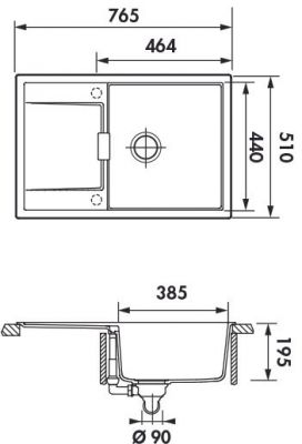 Plan  Evier Luisina Forte Luisidiam Luisidiam Puro Noir 510x765 EV1901236