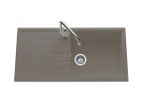  Evier en granit Luisina Samba EV40011VM 231 finition luisigranit couleur beton 1000x500 avec 1 cuve vidage automatique égouttoir réversible