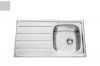  Evier en inox Luisina Rock EV4501 IMS finition luisinox couleur inox mini-structure 860x500 avec 1 cuve vidage automatique égouttoir réversible