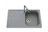 Evier en granit Luisina Arpège EV3501 022 finition luisigranit couleur croma 860x500 avec 1 cuve vidage automatique égouttoir réversible