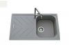 Evier en granit Luisina Arpège EV3501 116 finition luisigranit couleur alpina 860x500 avec 1 cuve vidage automatique égouttoir réversible