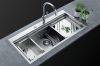 Evier en inox Luisina Lab EV36 IL finition luisinox couleur inox lisse 860x500 avec 1 cuve vidage manuel