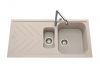 Evier en inox Luisina Arpège EV3511 630 finition luisigranit couleur champagne 1000x500 avec 1.5 cuves vidage automatique égouttoir réversible