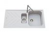 Evier en inox Luisina Arpège EV3511 116 finition luisigranit couleur alpina 1000x500 avec 1.5 cuves vidage automatique égouttoir réversible