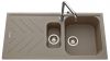 Evier en inox Luisina Arpège EV3511 231 finition luisigranit couleur beton 1000x500 avec 1.5 cuves vidage automatique égouttoir réversible