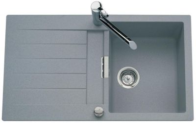  Evier en inox Luisina Scala EV22401LC 022 finition luisigranit couleur croma 860x500 avec 1 cuve vidage manuel égouttoir réversible