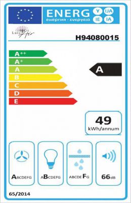 Vue 5 Hotte en inox Luisina Benevento H94080015 couleur inox