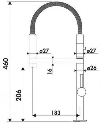 Plan Mitigeur en laiton Luisina Mitigeur + Douchette RC92300 015 couleur finition chromée