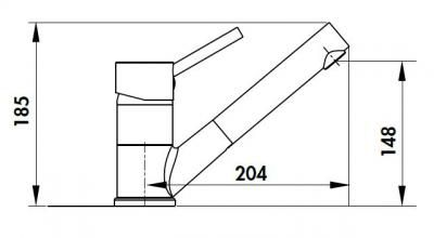 Plan Mitigeur en laiton Luisina Mitigeur + Douchette RC600P/DO 015 couleur finition chromée