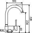 Plan Mitigeur en laiton Luisina Mitigeur RCD63/BB 015 couleur finition chromée