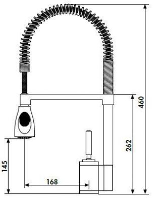 Plan Mitigeur en laiton Luisina Mitigeur Multi-jets + Douchette RCD51 015 couleur finition chromée