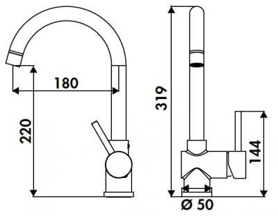 Plan Mitigeur en laiton Luisina Mitigeur RCD73 015 couleur finition chromée