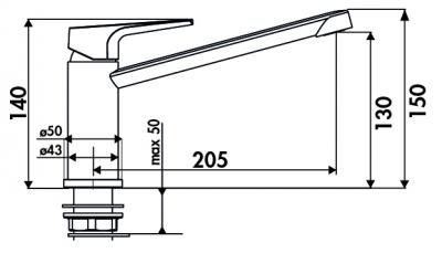 Plan Mitigeur en laiton Luisina Mitigeur RC84113 015 couleur finition chromée