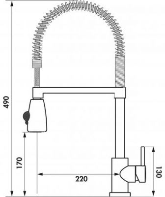 Plan Mitigeur en laiton Luisina Mitigeur Multi-jets + Douchette RCD27 015 couleur finition chromée