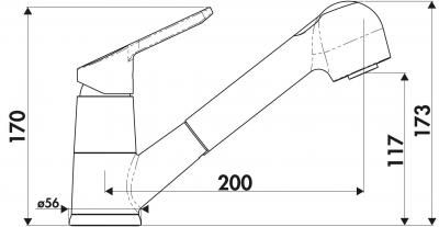 Plan Mitigeur en laiton Luisina Mitigeur Multi-jets + Douchette RC7127 015 couleur finition chromée