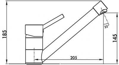 Plan Mitigeur en laiton Luisina Mitigeur RC600 015 couleur finition chromée