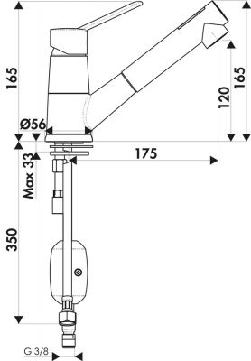 Plan  Mitigeur Luisina Mitigeur-multi-jets-douchette Laiton Laiton  Chromé  RC7128015