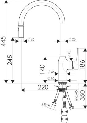 Plan  Mitigeur Luisina Mitigeur-multi-jets-douchette Laiton Laiton  Chromé  RC135DO015