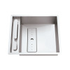 Evier en inox Rodi Invisible Invisible 40 R 08Z1AC10043AF finition satiné couleur inox 527x447 avec 1 cuve vidage automatique a fleur de plan ou à encaster