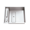 Evier en inox Rodi Invisible Invisible 40 R 07Z1AC10043AF finition satiné couleur inox 527x447 avec 1 cuve vidage automatique à poser sous plan