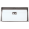 Evier en inox Rodi Box Lux Box Lux 74 BRE finition satiné couleur inox 740x400 avec 1 cuve vidage manuel
