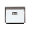 Evier en inox Rodi Box Lux Box Lux 50 BRE finition satiné couleur inox 500x400 avec 1 cuve vidage manuel