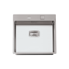 Evier en inox Rodi Box Lux Box Lux 57 BRO finition satiné couleur inox 505x550 avec 1 cuve vidage manuel