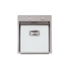 Evier en inox Rodi Box Lux Box Lux 46 BRE finition satiné couleur inox 460x510 avec 1 cuve vidage manuel