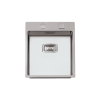 Evier en inox Rodi Box Lux Box Lux 46 BRO finition satiné couleur inox 460x510 avec 1 cuve vidage manuel