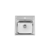 Evier en inox Rodi Single Bowls New Manaus IP finition inox poli couleur inox 480x480 avec 1 cuve vidage manuel