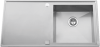 Evier Rodi Box Line 105 en inox satiné 1000x500 1 Bac Avec égouttoir à gauche et Vidage automatique