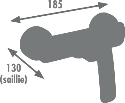 Vue Mitigeur Douche ORKID chromé brillant