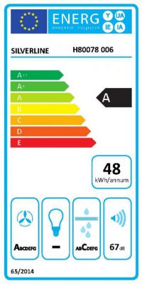 Vue 2 Hotte en non précisé Silverline Flow Max H80078 006 couleur blanc