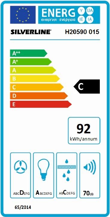 Vue 1 Hotte en non précisé Silverline Kim H20590 015 couleur inox